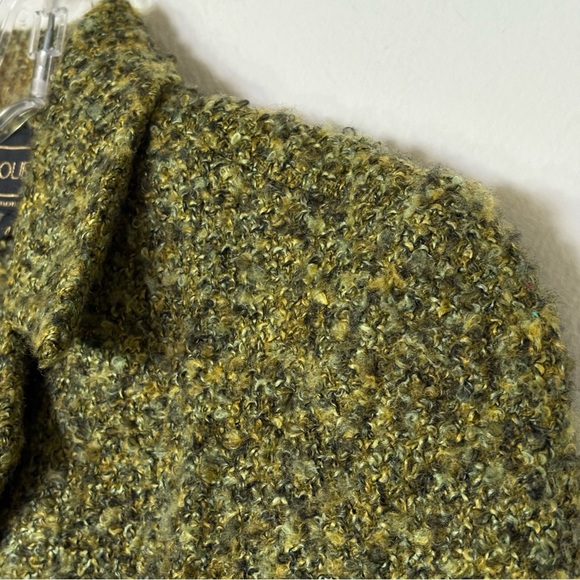 LOUBEN Canada Moss Green Wool Blend Tweed Suit Blazer Jacket 4 Academia Classic - Picture 8 of 16